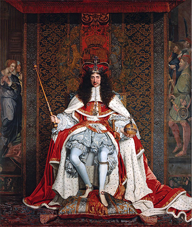 king Charles ii by john Michael Wright